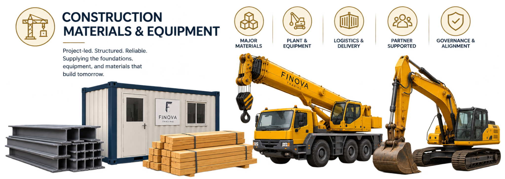 Construction Materials and Equipment: major materials, plant, equipment, logistics and governance
