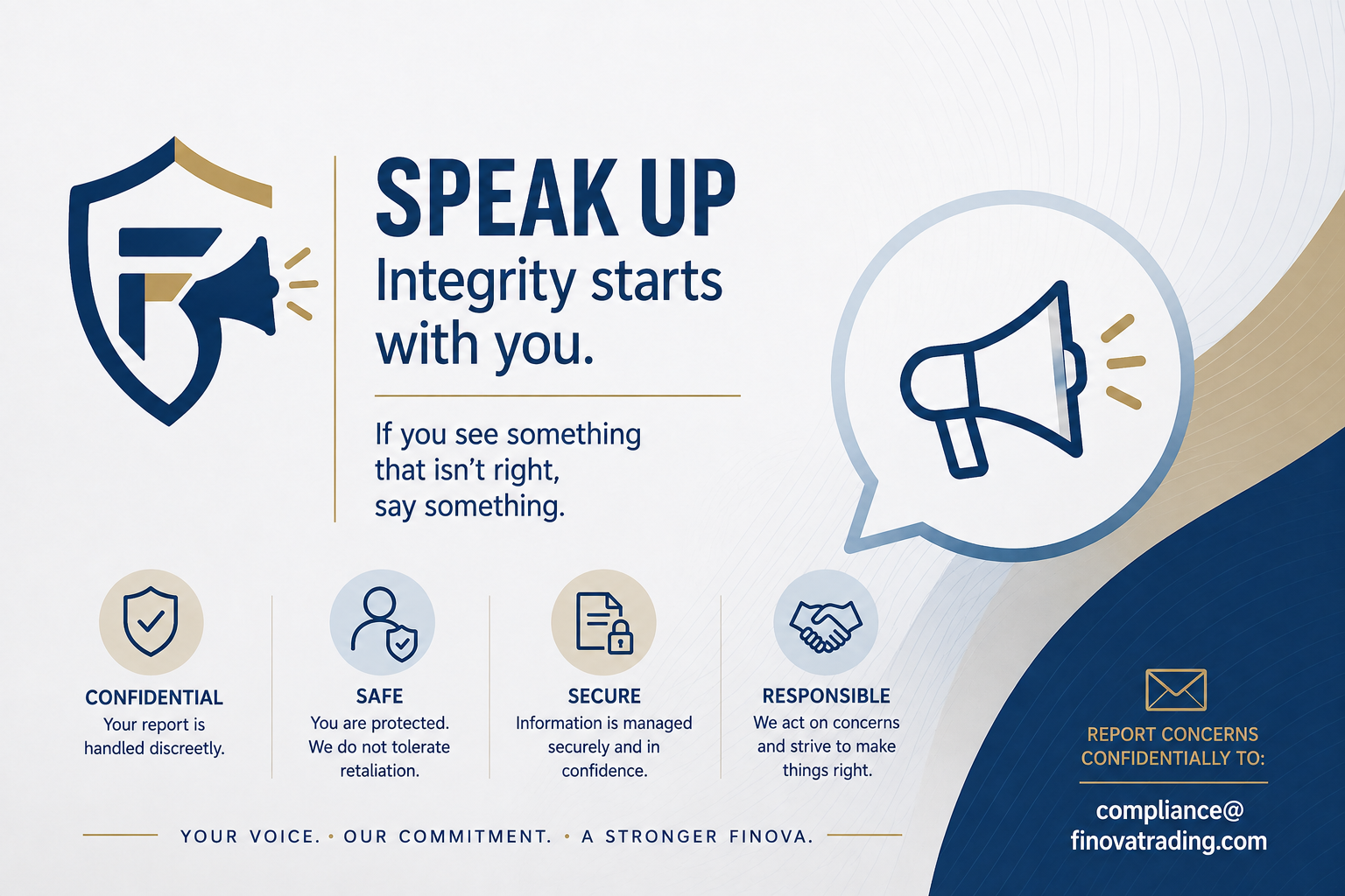Finova Speak Up: report concerns confidentially